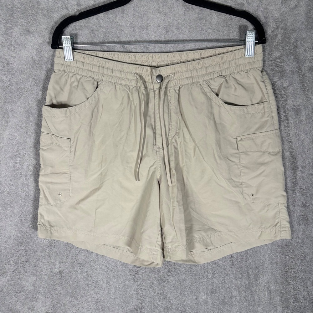 Columbia Sandy River Cargo Shorts Tan Khaki Nylon Hiking Outdoor Mens Large 7122